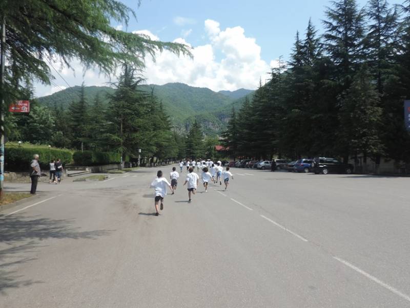 ქალაქ ცაგერში  მასობრივი გარბენი მოეწყო